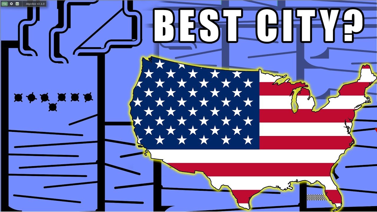 United States Cities Marble Race in Algodoo / Marble Race King