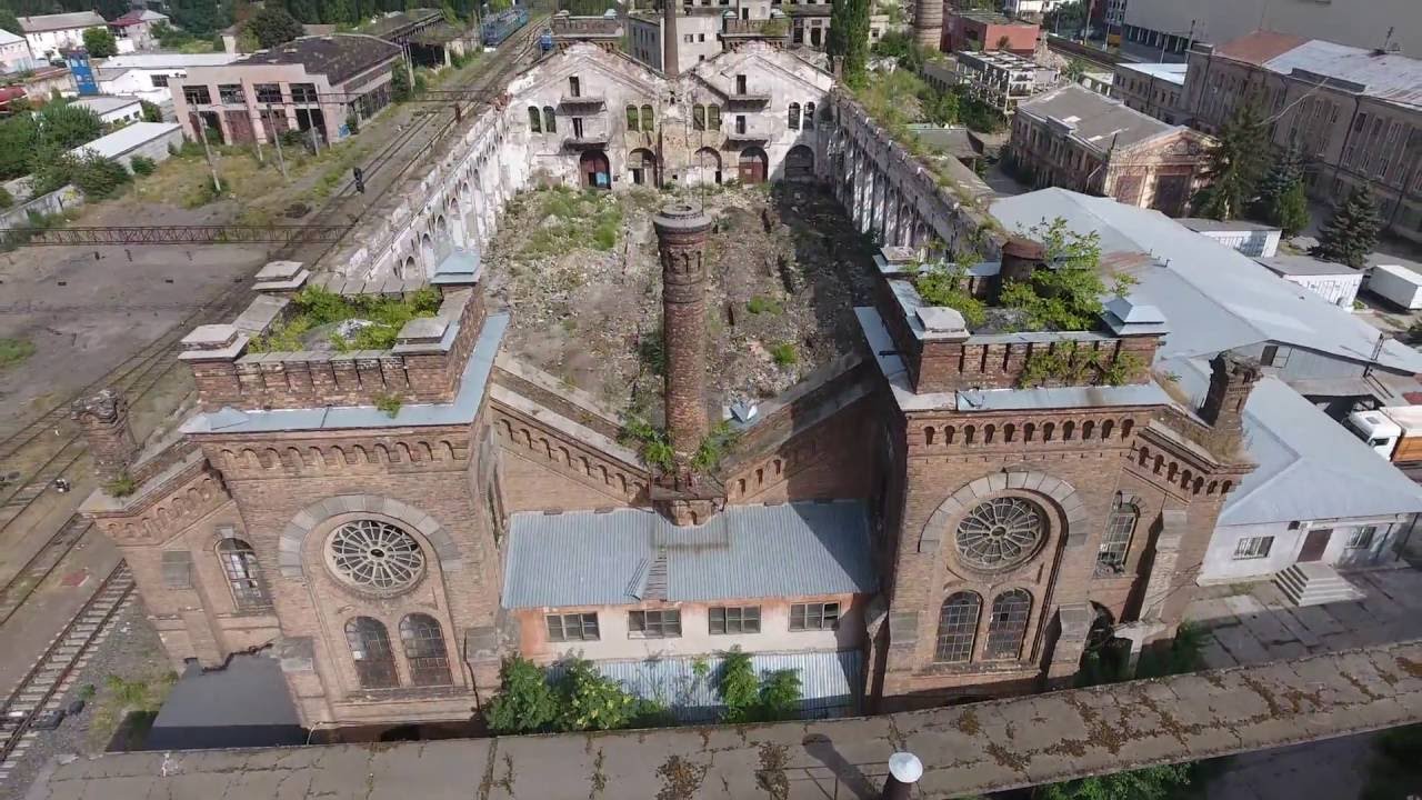 Вагоноремонтные мастерские барона Унгерна-Штернберга в Одессе с высоты ...