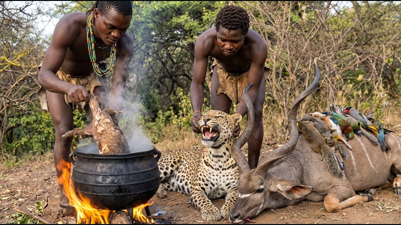 La tribu Hadzabe y el momento de enfrentarse a una presa peligrosa: supervivencia en la naturaleza