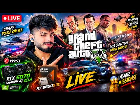 🔴 GTA 5 LIVE 😱 CRAZY POLICE CHASES & INSANE MISSIONS! 🚔🔥 | GTA V Gameplay | HR FireX #shorts