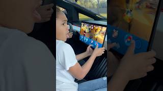 Londyn and Riri got caught playing game in cyber truck #shorts