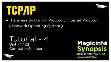 TCP/IP (Transmission Control Protocol/Internet Protocol) | Tutorial-4 | NOS | Unit-1 |12th CS|HPBOSE