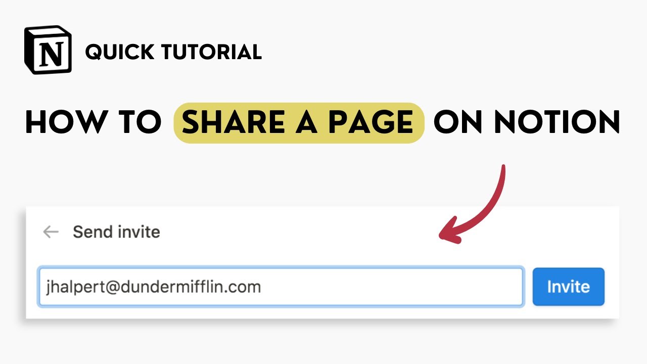 How to Share a Page on Notion (Quick Tutorial) - YouTube