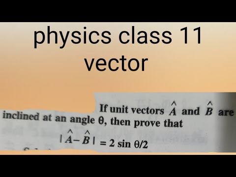 If unit vectors A and B are inclined at an angle theta, then prove that |A - B| = 2 sin(θ/2)