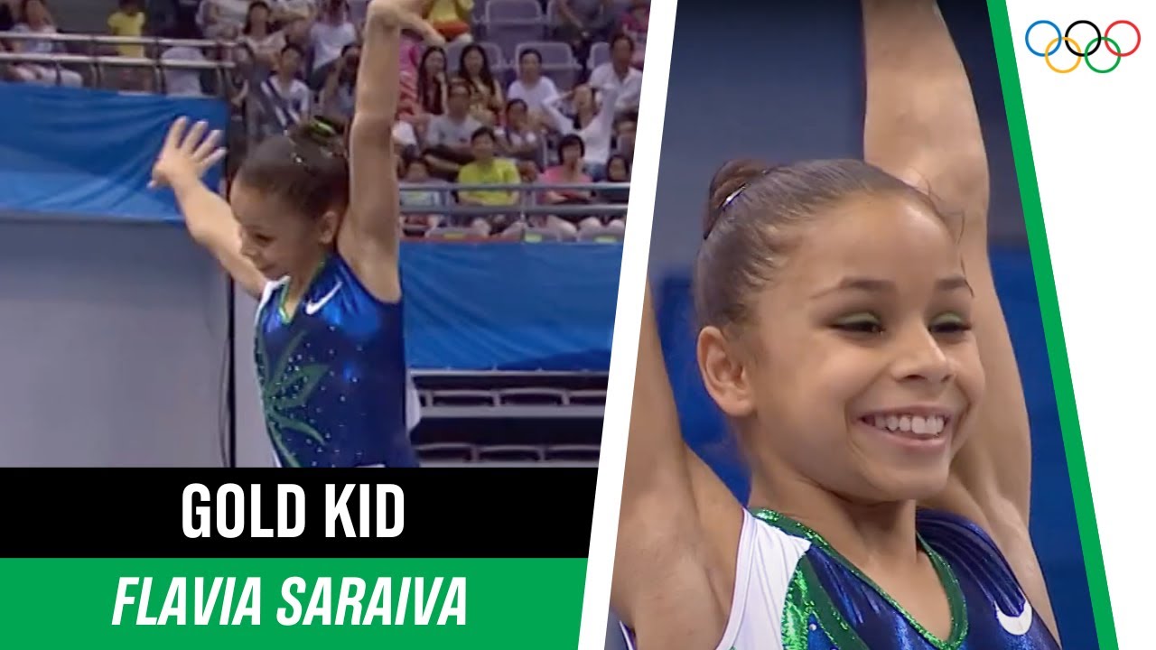 GOLD kid Flavia Saraiva 🇧🇷🥇 | Gold floor routine at the 2014 Nanjing Youth Olympics