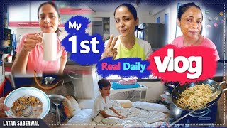 My 1st  Real Vlog | Subah Uthne Se Naashte Tak Meri Routine | Tiffin  Recipe | Lataa Saberwal #thali