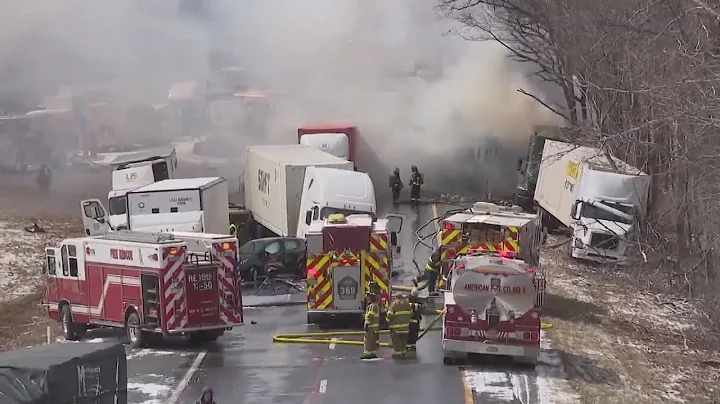 3 dead in pileup of dozens of vehicles in Pennsylvania