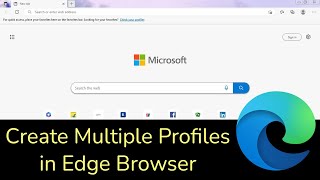 How to create second profile in Microsoft Edge Browser?