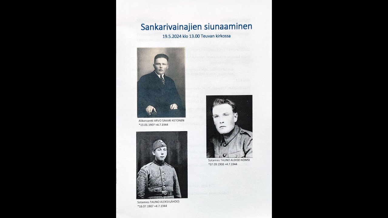 Narvan marssi - Sankarihautajaiset Teuvan kirkossa 19 5 2024