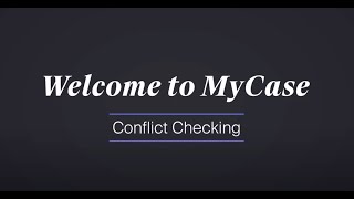 Conflict Checking