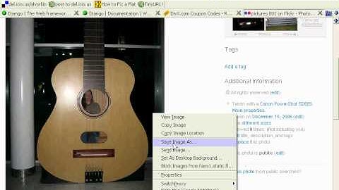 How to save a picture from flickr to my documents