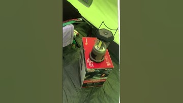 Not sure how it’s a 4 person tent 🤔🤨 #coleman #glamping