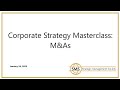 Corporate strategy masterclass on mas  strategic management society