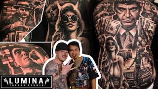 LIFE OF GANGSTER TATTOO || TIME LAPSE - FULL BACK TATTOO [FULL VIDEO]