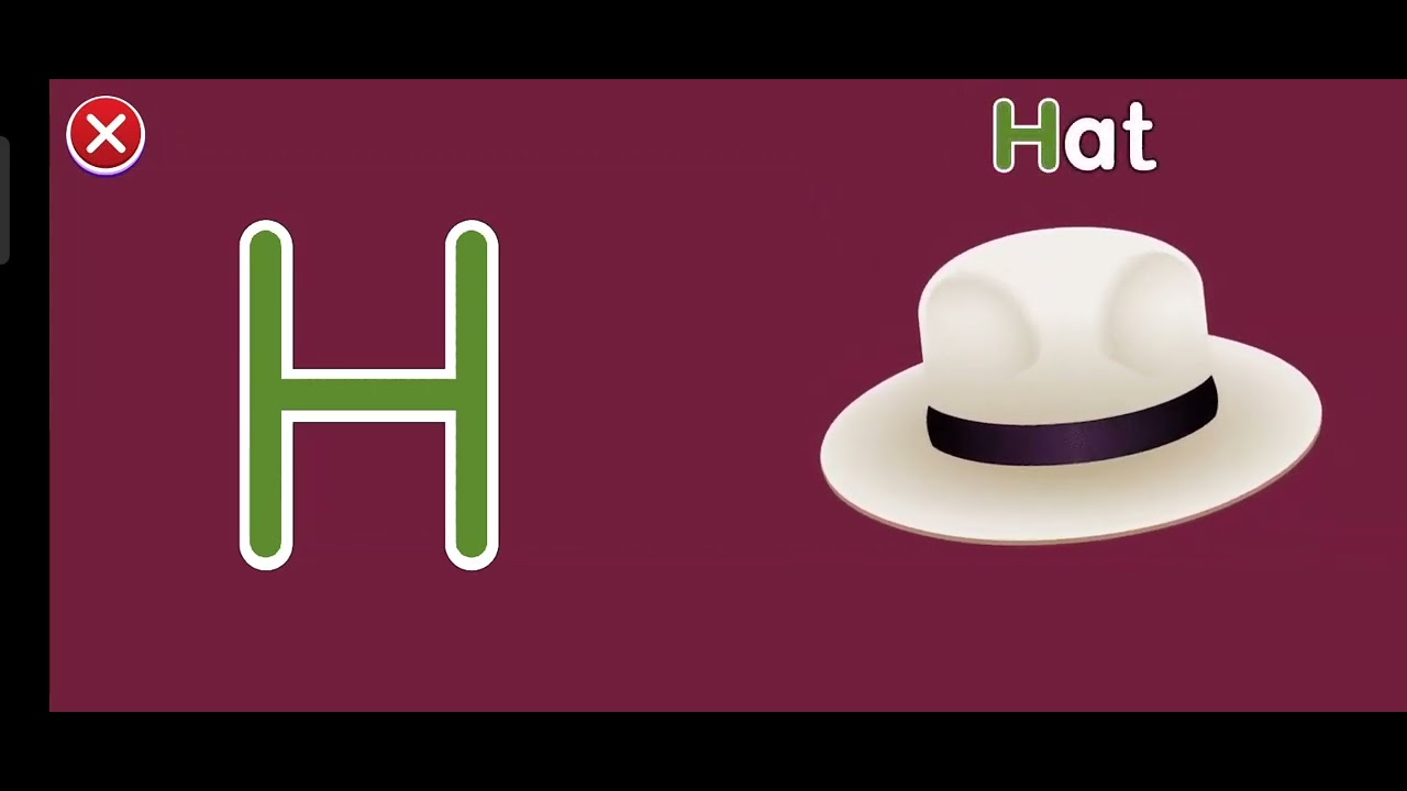 H for hat। A for apple। phonics song। nursery rhymes। song - YouTube
