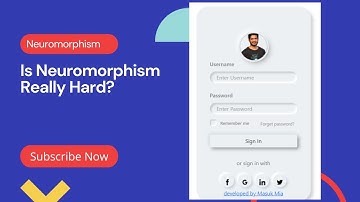 pure css neuromorphism login form design in HTML & CSS | neurmorphism login form UI Design.