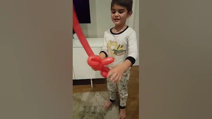 Trey makes a balloon dog!