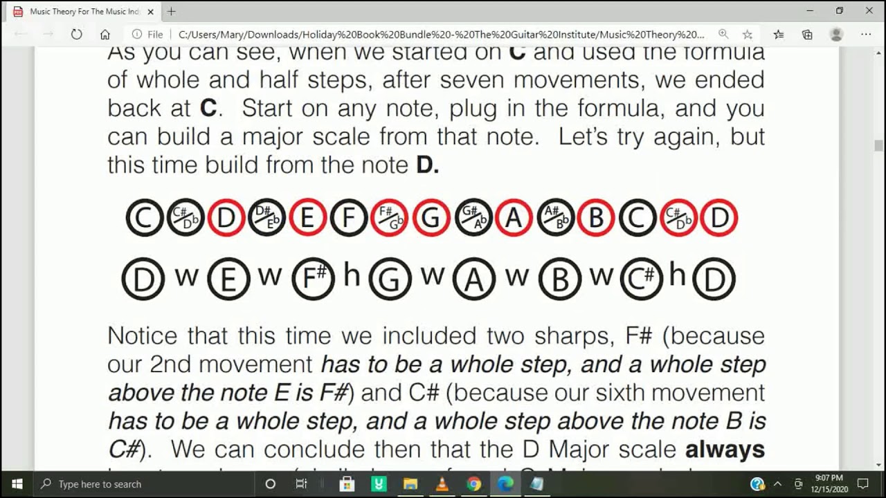 MaryD Play's 12/15/2020 Half Steps, Whole Steps, and the Major Scale in ...