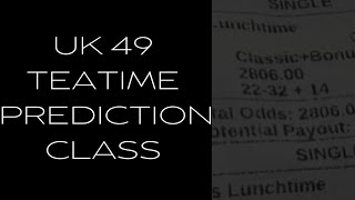 UK 49 teatime bonus and banker predictions for today. 11th October 2022