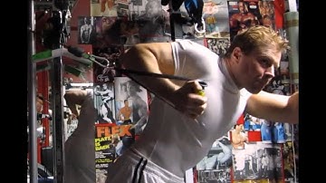 High pulley stretch curls for biceps