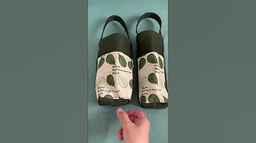 Túi xách vải đựng bình nước giữ nhiệt, may thủ công màu Xanh rêu Lá dẹt thời trang