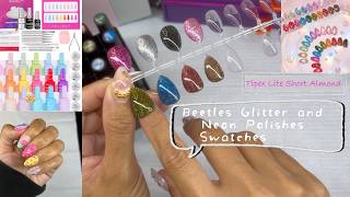 Beetles Gel Nail Kit Unboxing + Swatches 💅 Tipex Lite, Party Auras Glitter & Poetry Garden Pro Set