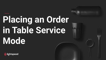 Placing an Order in Table Service Mode