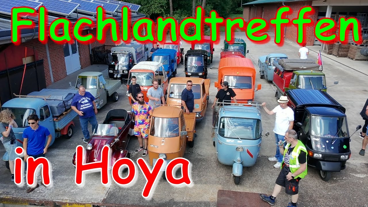 Ape Flachlandtreffen 2025 in Hoya, Piaggio Ape 50 bis TM. Camper, Pritsche und Kasten waren da
