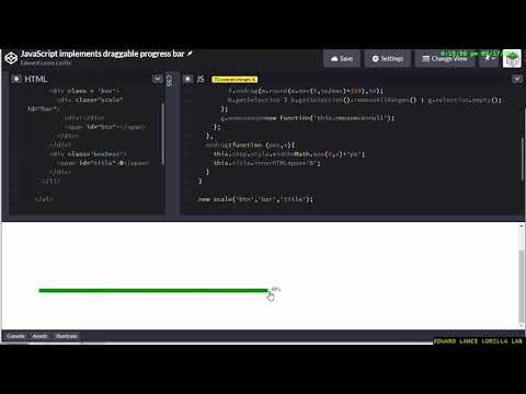 【JAVASCRIPT】implements draggable progress