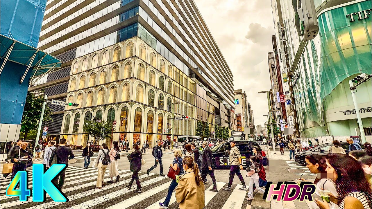 Ginza Walk, Tokyo Walking Tour, a frame from the walk