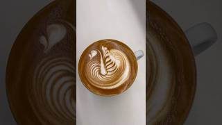 Swan latte art #coffeelatteart #latteart #coffeelover #shorts #views