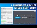 ETCHER VS RUFUS Speed Test 2019