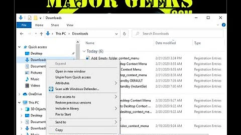 Add or Remove 'Delete Folder Contents' Context Menu