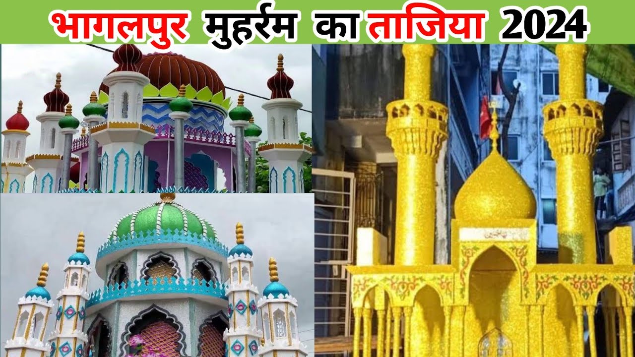 भागलपुर का सबसे बड़ा और छोटा ताजिया 👍 || भागलपुर मुहर्रम 2024 || भागलपुर मुहर्रम video