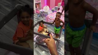 Dad Gets Mad At Londyn & Mj For Putting Dog In Play Pin