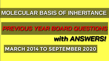 Molecular basis of inheritance/2nd PU Previous year board exam questions 2014 to 2020
