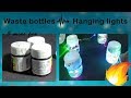 Hanging glass bottle lights in jus 5 mins.