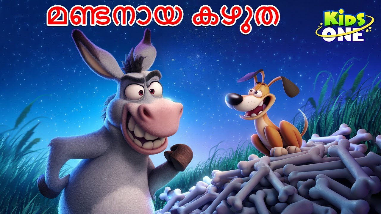 മണ്ടനായ കഴുത | The Foolish Donkey Story | Malayalam Cartoon | Malayalam Fairy Tales