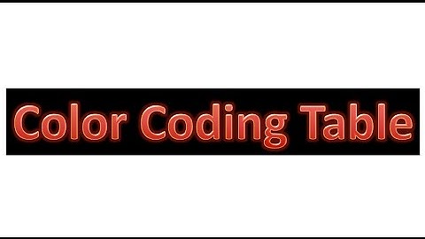 Color Coding Table - PipingWeldingNonDestructiveExamination-NDT