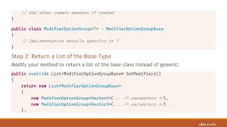 Handling Multiple Generic Types in a Single List with ModifierOptionGroup in Unity