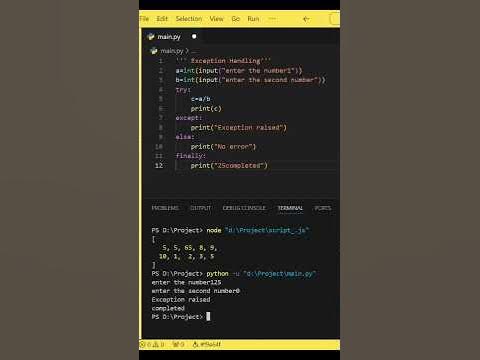 Exceptional Handling (zero division error) example in Python. - YouTube