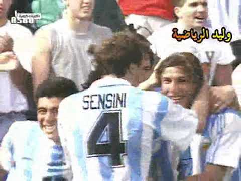 أهداف مباراة الأرجنتين 1 2 يريا  كأس العالم 94 م تعليق عربي