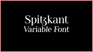 Spitzkant Variable Font