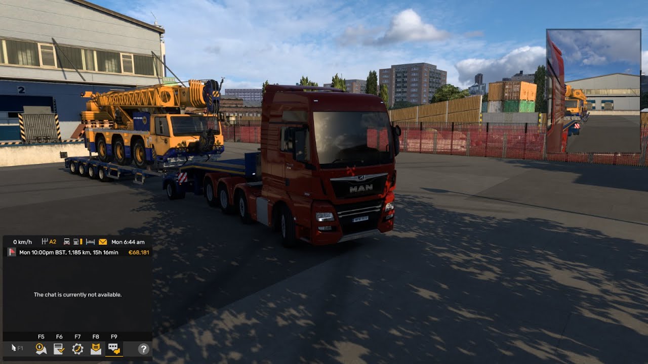 BIG MOBILE CRANE TRASPORTING EURO TRUCK SIMULATOR 2