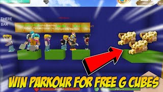 Win Parkour and Get FREE G CUBES!!😱🤑 (Extreme Hard Parkour) G cubes tournament!! screenshot 2