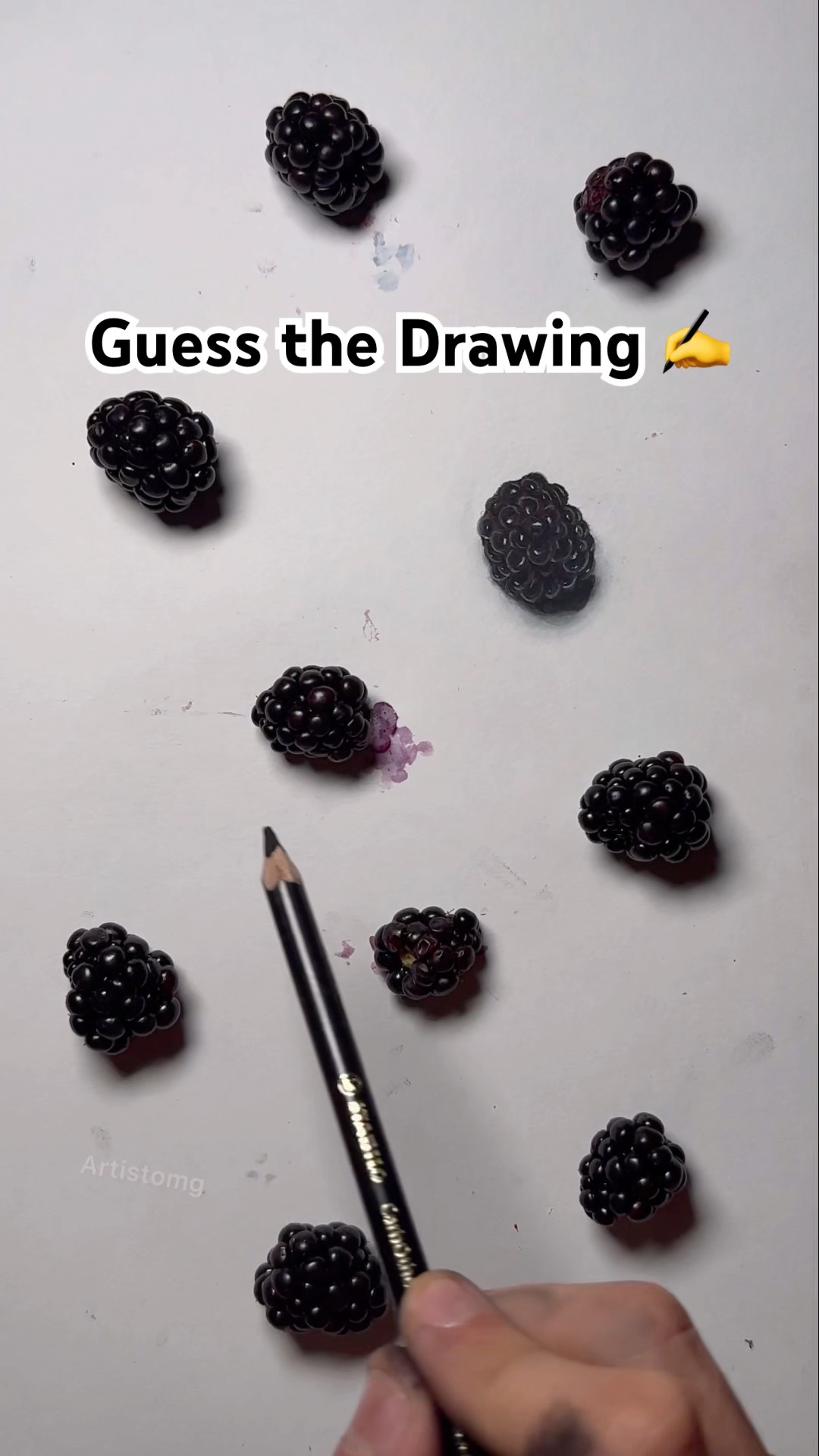 Did you Find the Blackberry Drawn?! ? #artistomg #realism #drawing