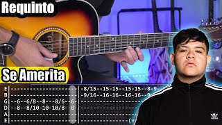 Se Amerita - Junior H - Tutorial | Requinto | Como tocar en Guitarra con TABS
