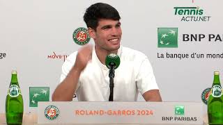 Tennis - Roland-Garros 2024 - Carlos Alcaraz : "Quiero poner mi nombre aquí junto a Nadal... "