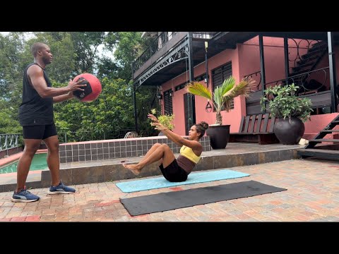 The Powells show off Early morning workout routine