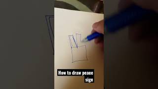 How to draw peace sign
